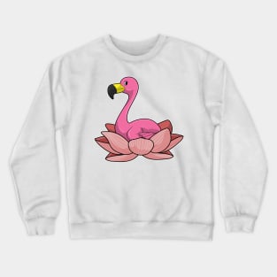 Flamingo with Lotus flower Crewneck Sweatshirt